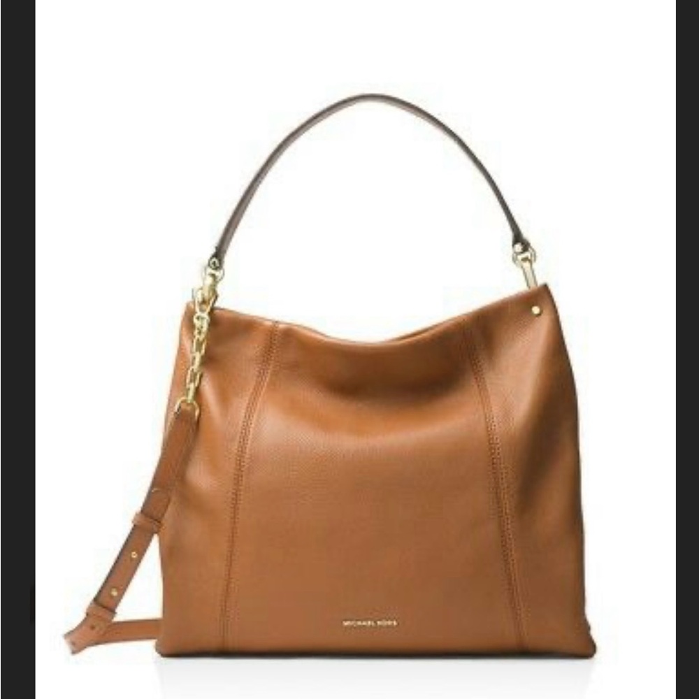 Michael Kors, designer purse, Lex in acorn, leather, non-smoking home, no flaws. - Picture 10 of 10